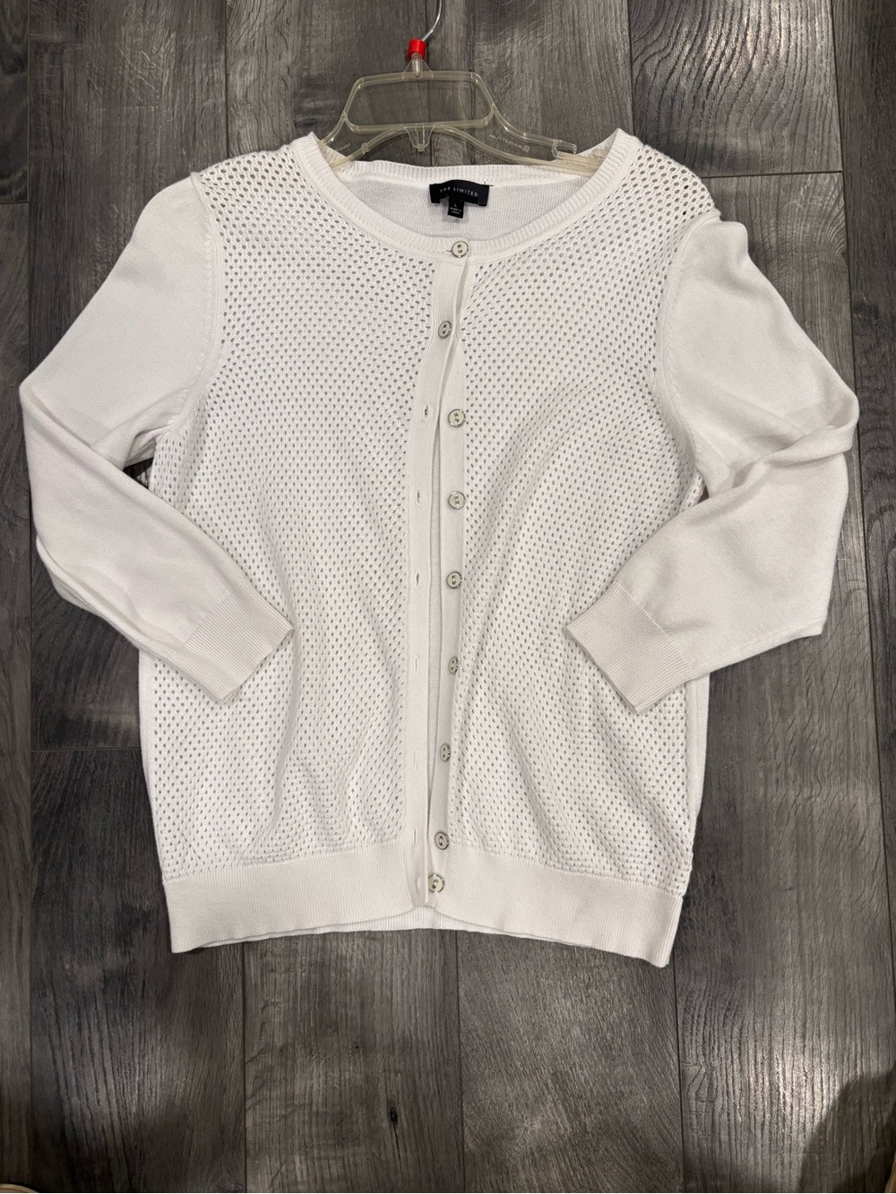 The Limited Open-Knit Button-Front Women's Sweater Cardigan